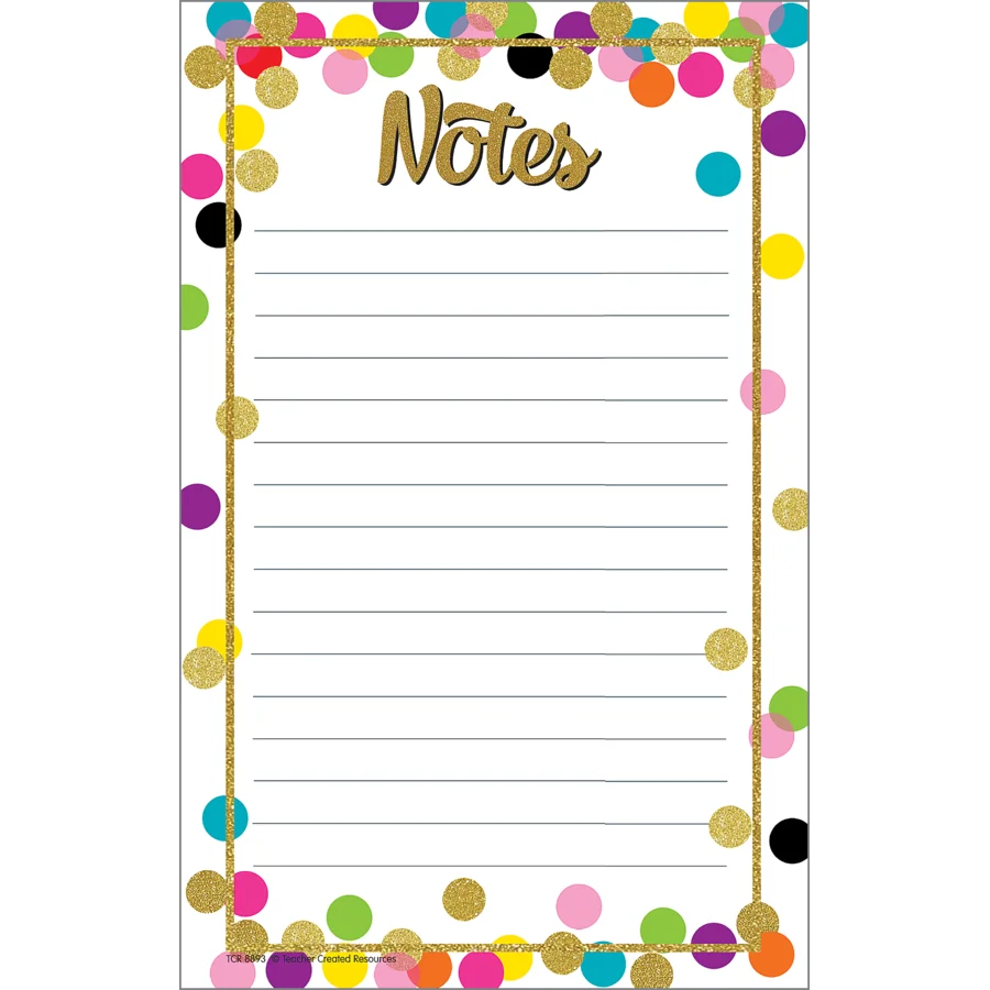 Confetti Notepad