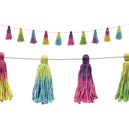 Tie-Dye Tassels Garland