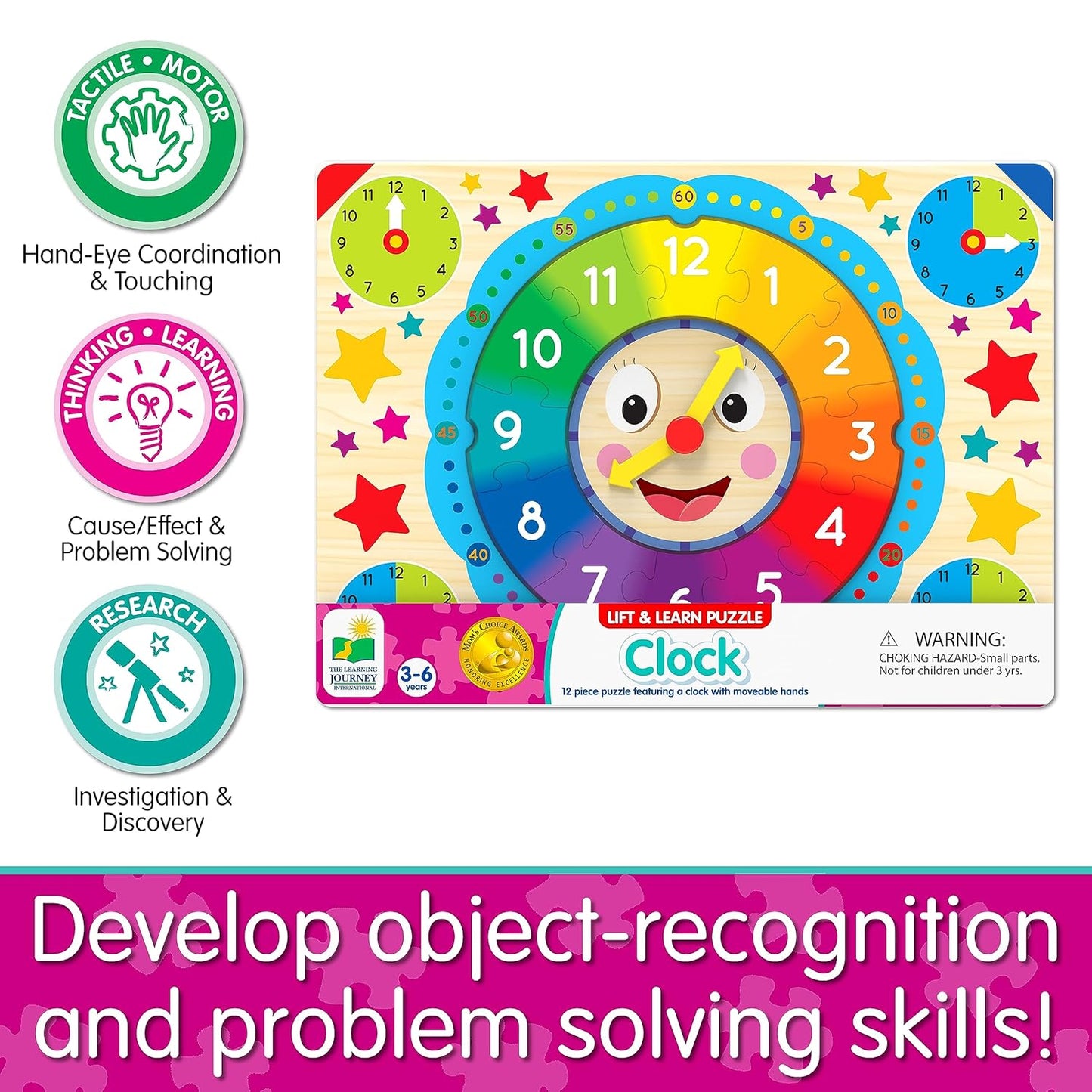 Lift & Learn Clock Puzzle