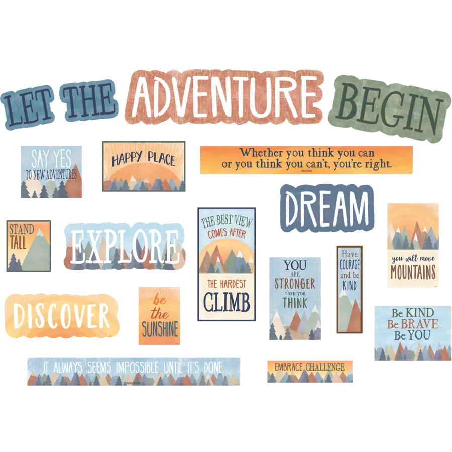 Moving Mountains Let the Adventure Begin Mini Bulletin Board