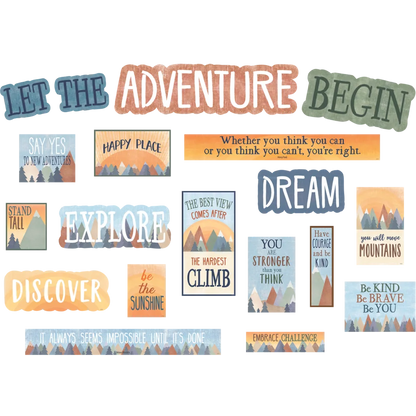 Moving Mountains Let the Adventure Begin Mini Bulletin Board