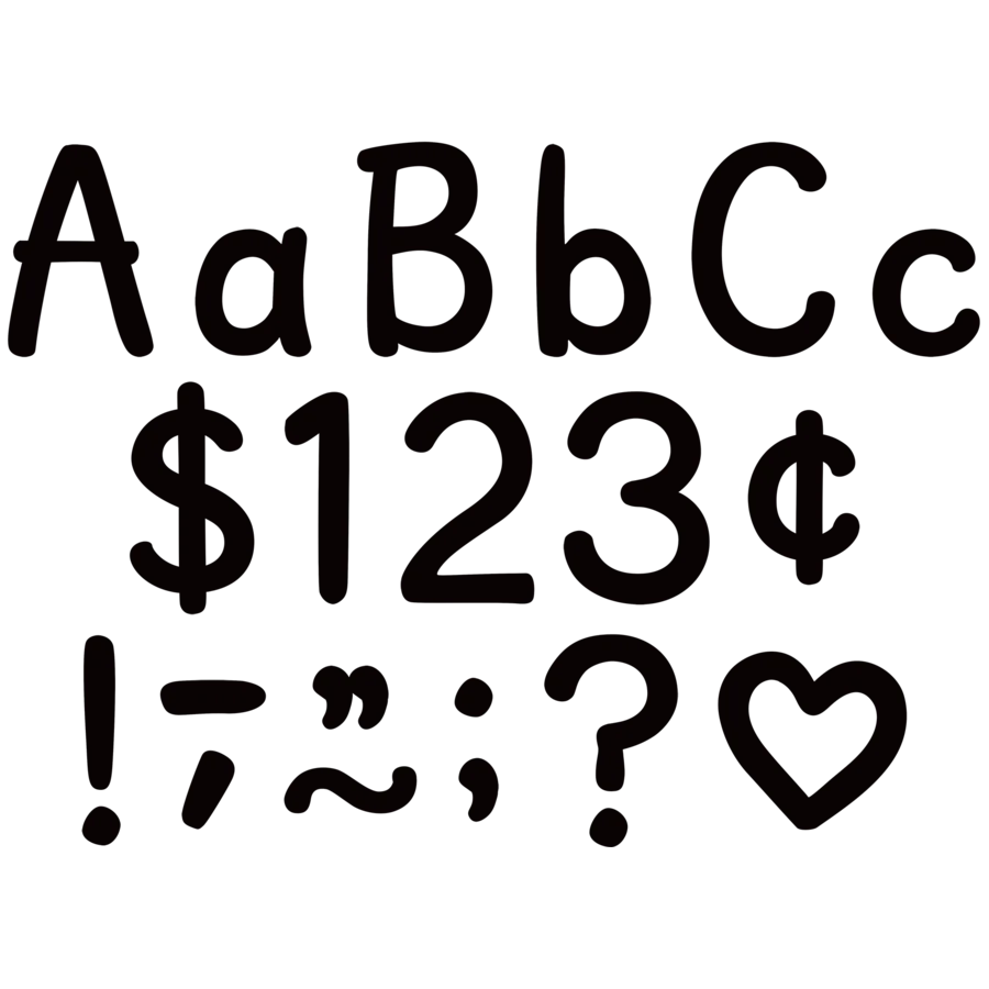 Black Modern Classic Letters Combo Pack