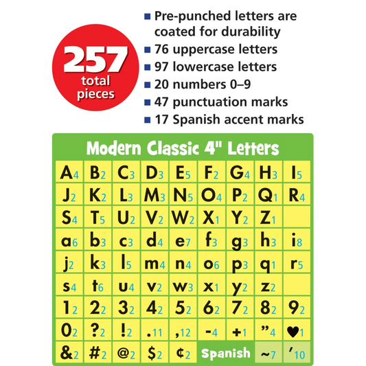 Black Modern Classic Letters Combo Pack
