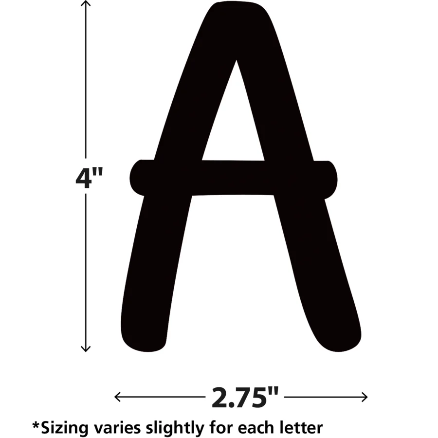 Black Modern Classic Letters Combo Pack