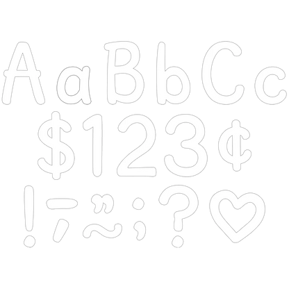 White Modern Classic Letters Combo Pack