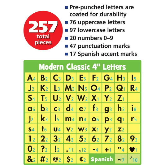 White Modern Classic Letters Combo Pack