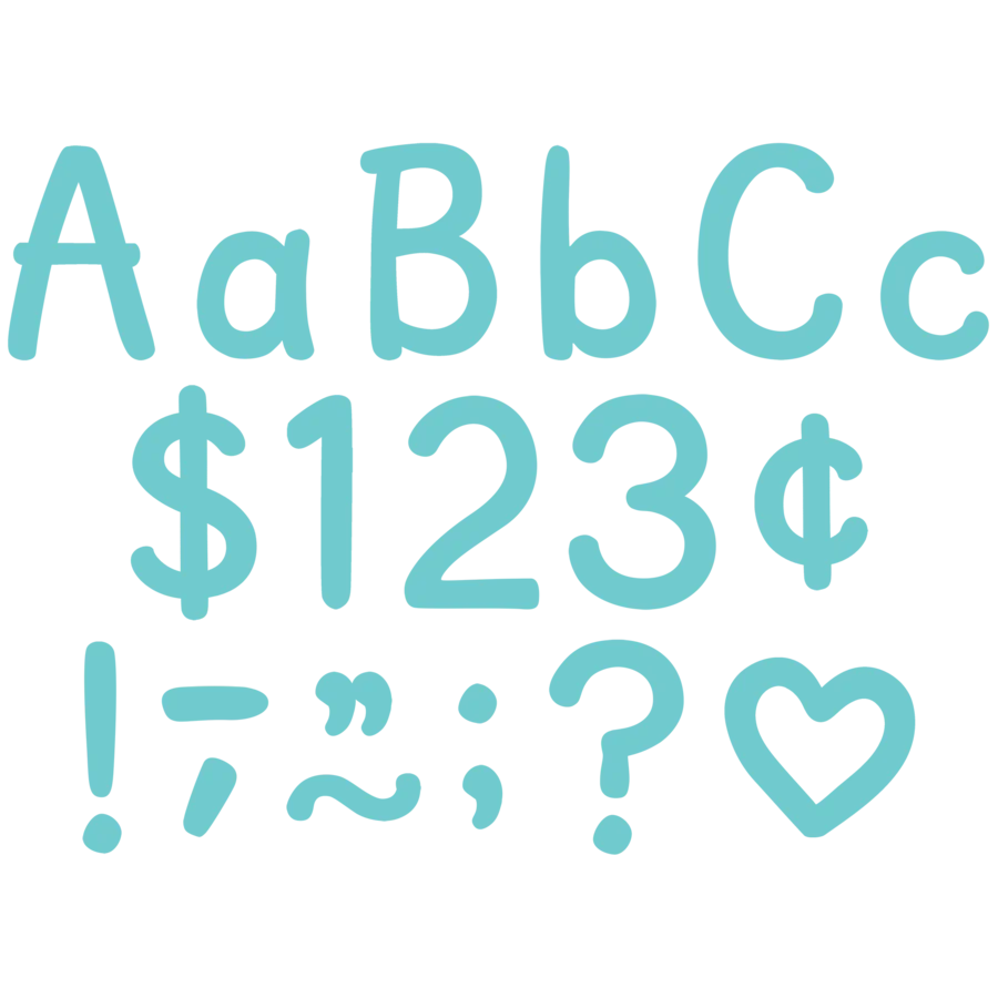Light Turquoise Modern Classic Letters Combo Pack