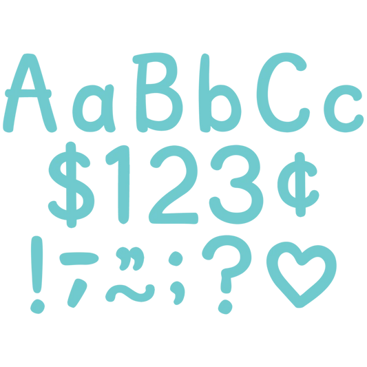 Light Turquoise Modern Classic Letters Combo Pack