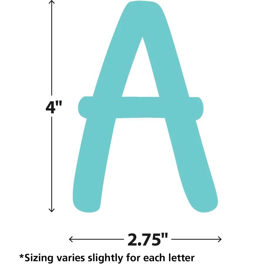 Light Turquoise Modern Classic Letters Combo Pack