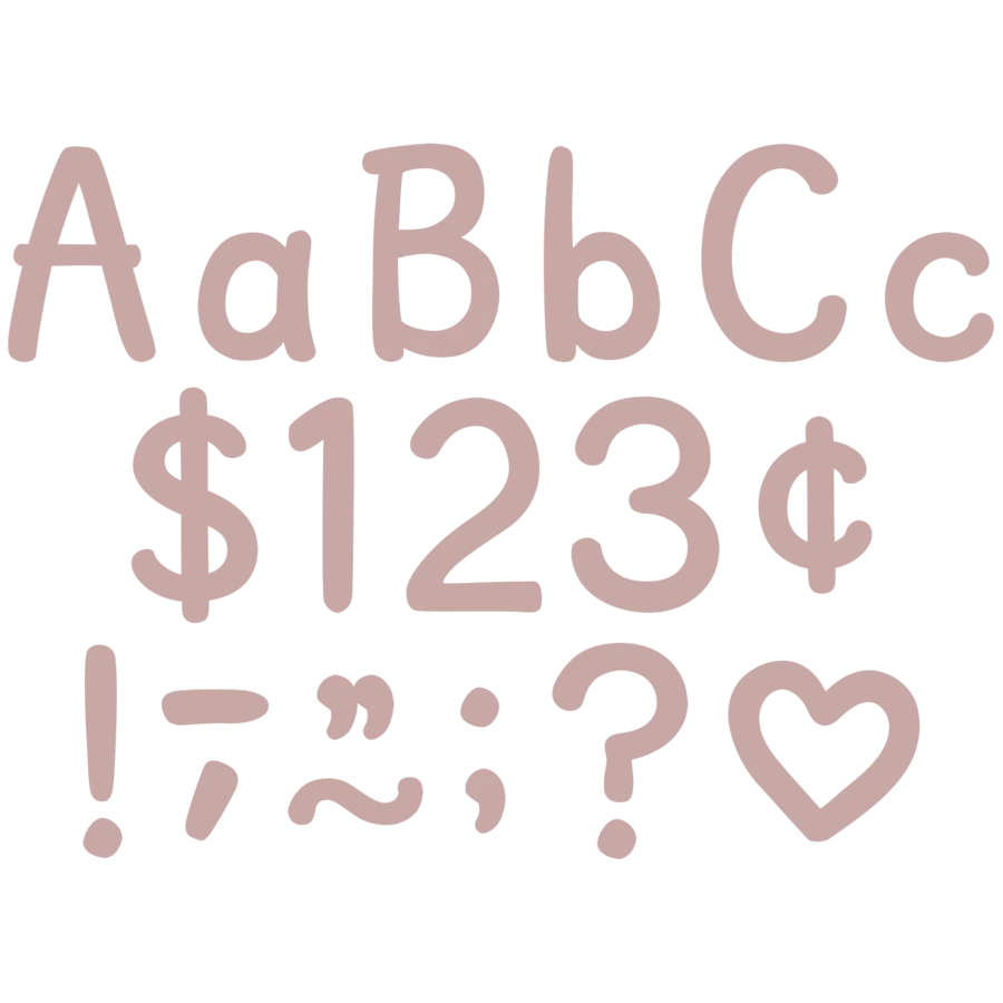 Light Mauve Modern Classic Letters Combo Pack