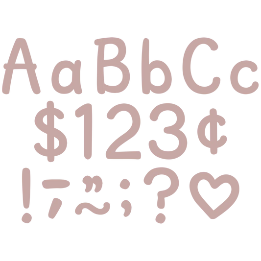 Light Mauve Modern Classic Letters Combo Pack