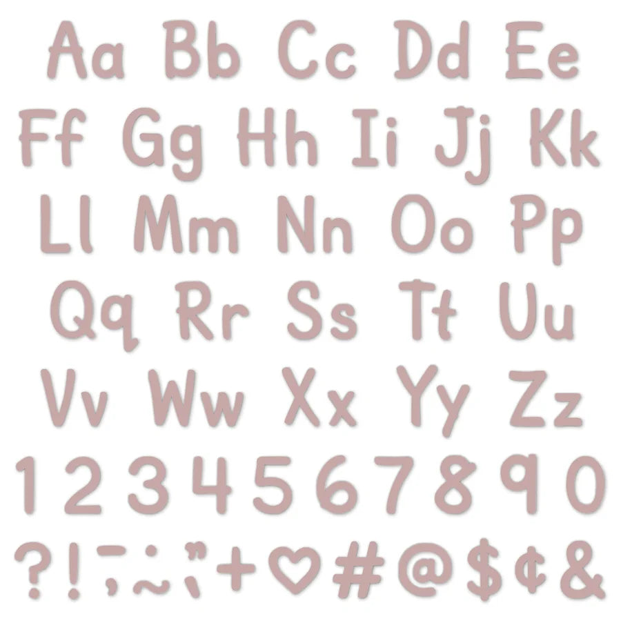 Light Mauve Modern Classic Letters Combo Pack