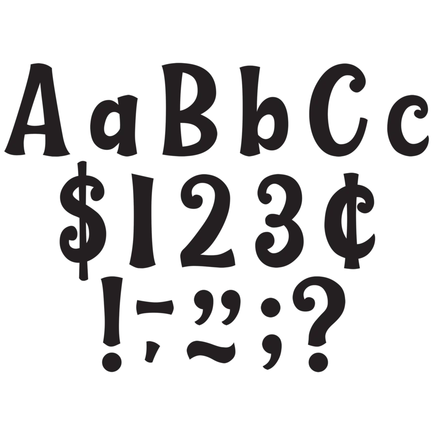 Black Wild Whimsy Letters Combo Pack