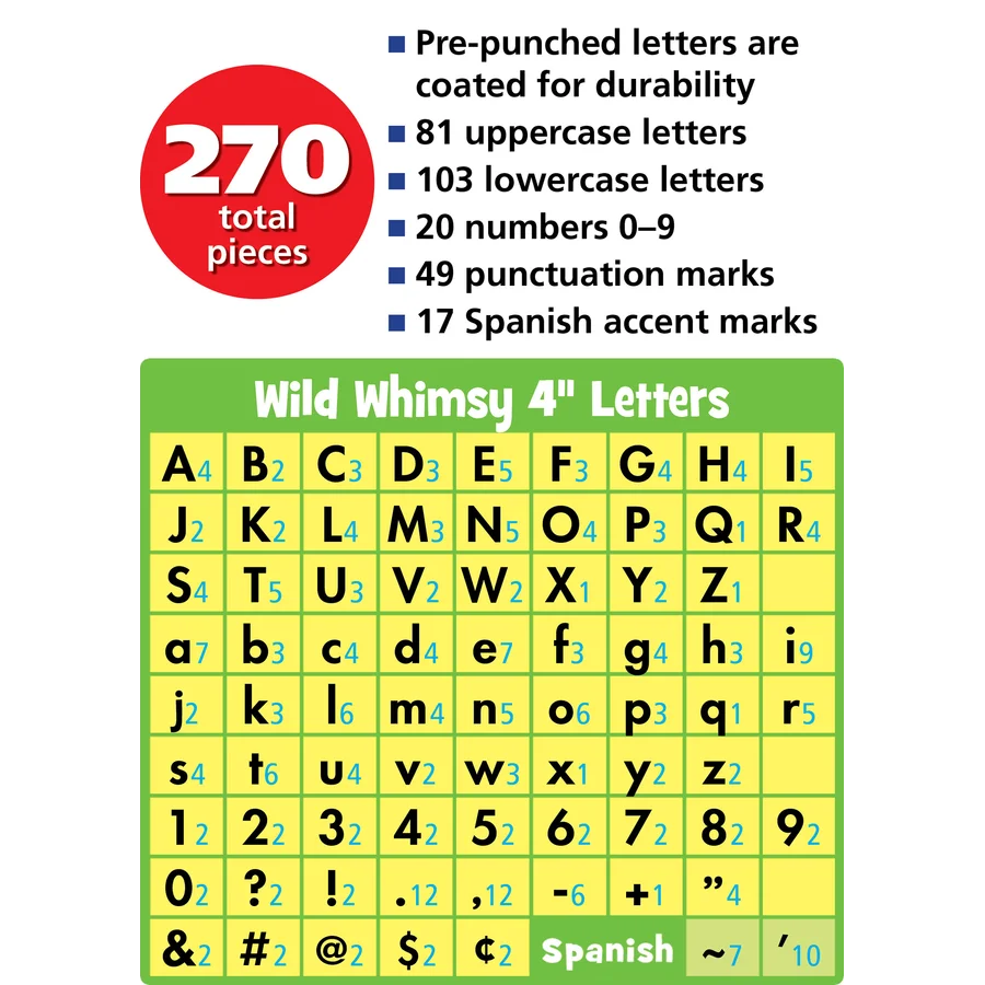 Black Wild Whimsy Letters Combo Pack