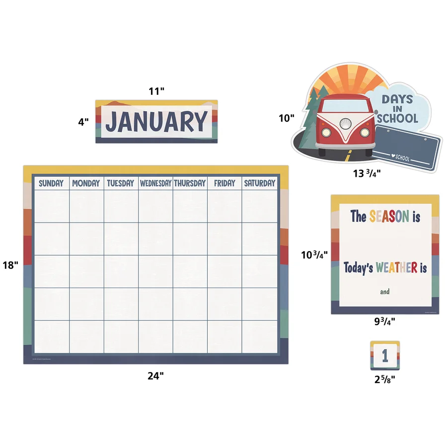 Moving Mountains Road Trip Calendar Bulletin Board