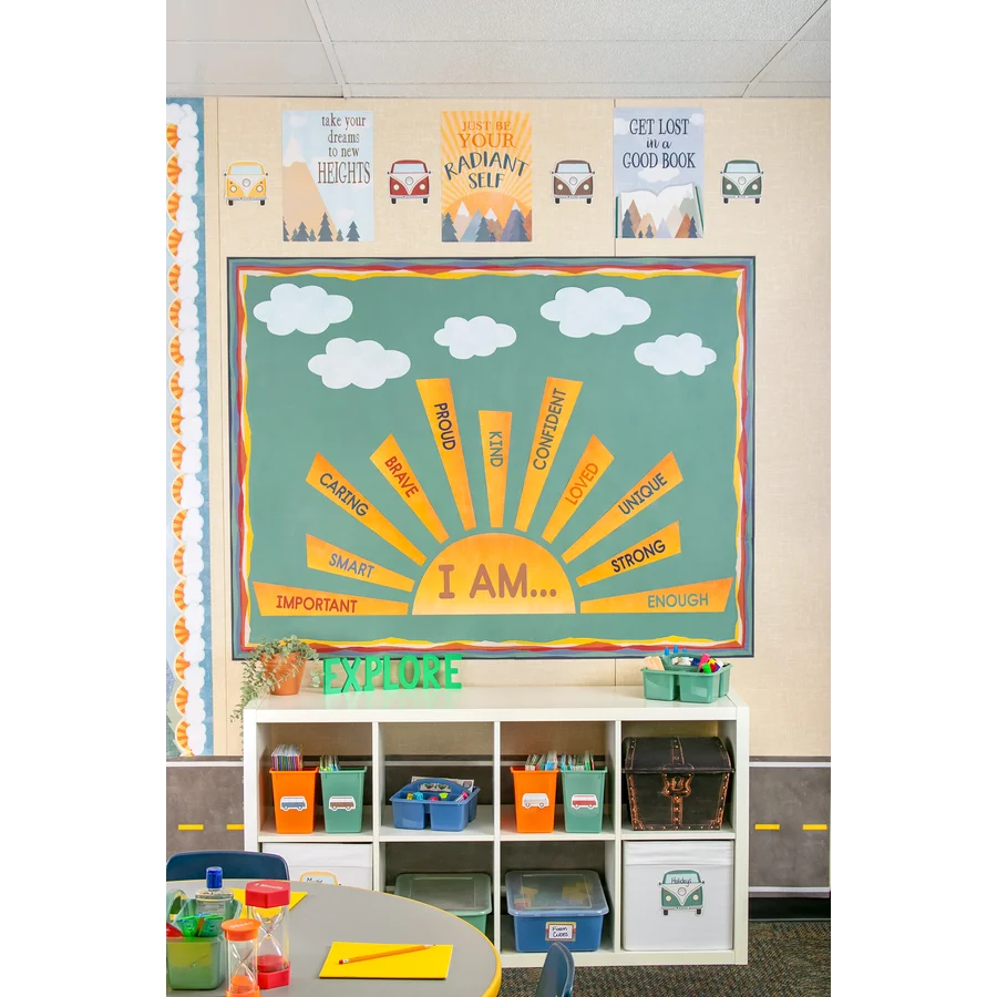 Moving Mountains Road Trip Sun Positive Affirmations Bulletin Board