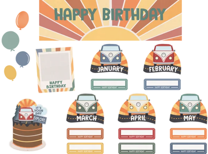 Moving Mountains Road Trip Happy Birthday Mini Bulletin Board