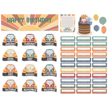 Moving Mountains Road Trip Happy Birthday Mini Bulletin Board