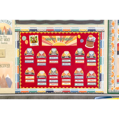 Moving Mountains Road Trip Happy Birthday Mini Bulletin Board