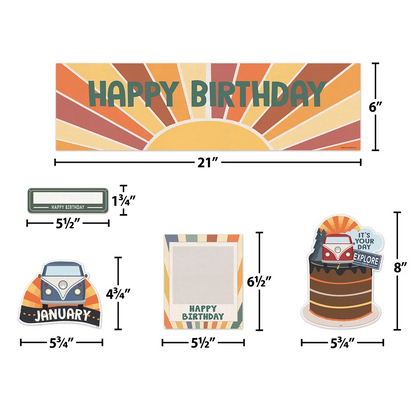 Moving Mountains Road Trip Happy Birthday Mini Bulletin Board