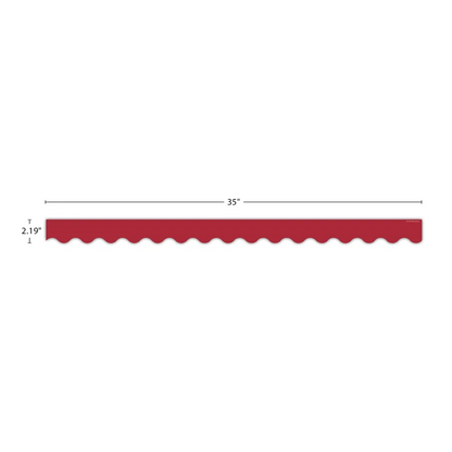 Cranberry Red Scalloped Border Trim
