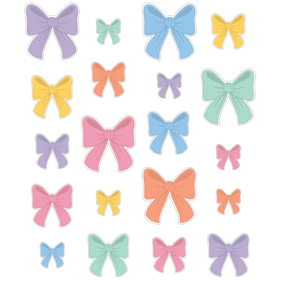 Pastel Bows Accents - Assorted Sizes
