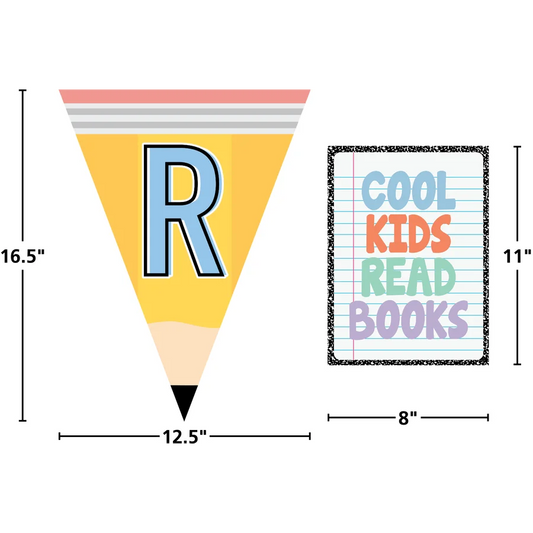 Cool for School Read Pennants Bulletin Board