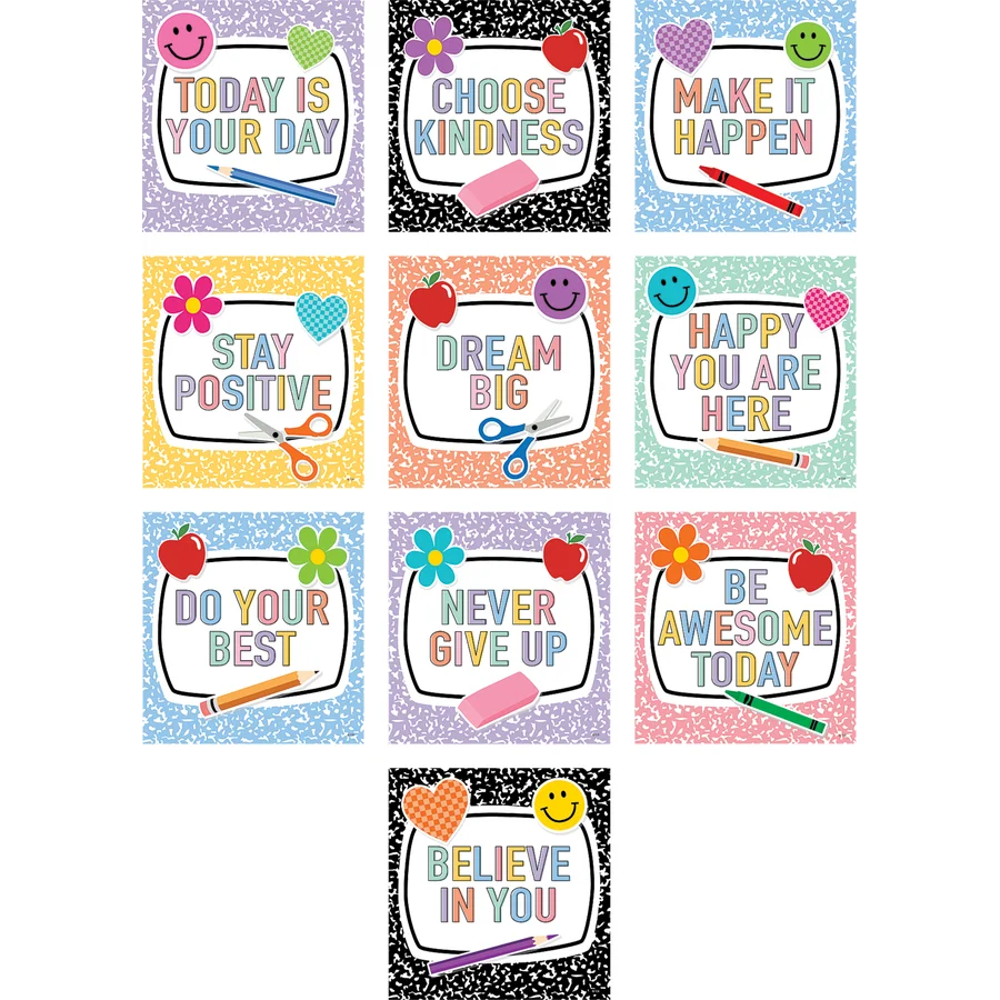 Cool for School Positive Sayings Accents