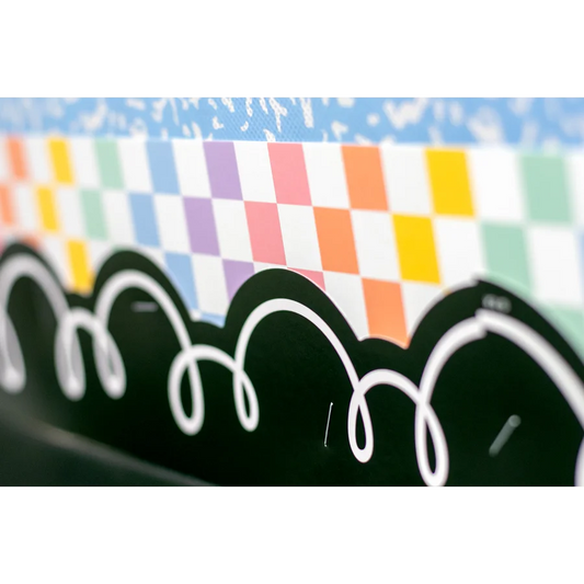 Cool for School Checkers Straight Border Trim