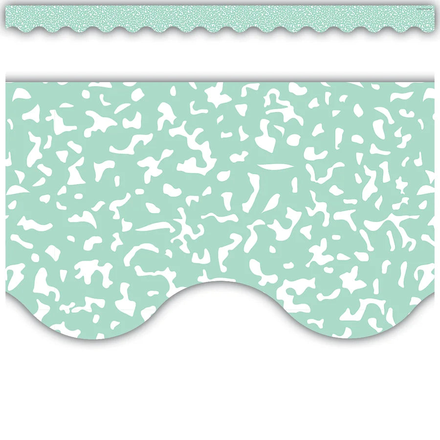 Composition Green Scalloped Border Trim