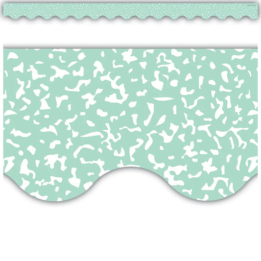 Composition Green Scalloped Border Trim