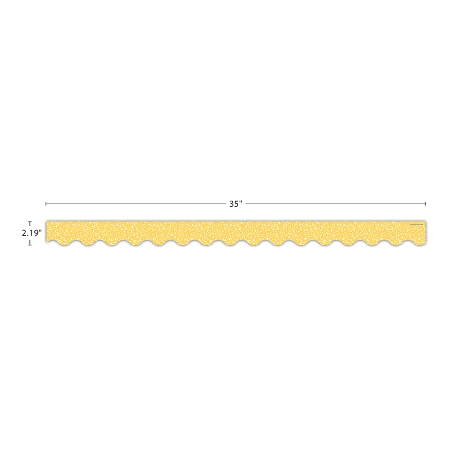 Composition Yellow Scalloped Border Trim