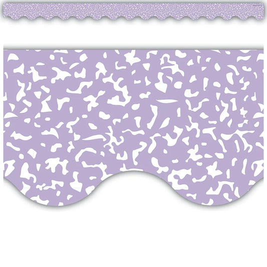 Composition Purple Scalloped Border Trim