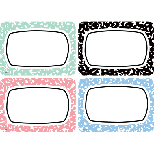 Cool for School Composition Name Tags