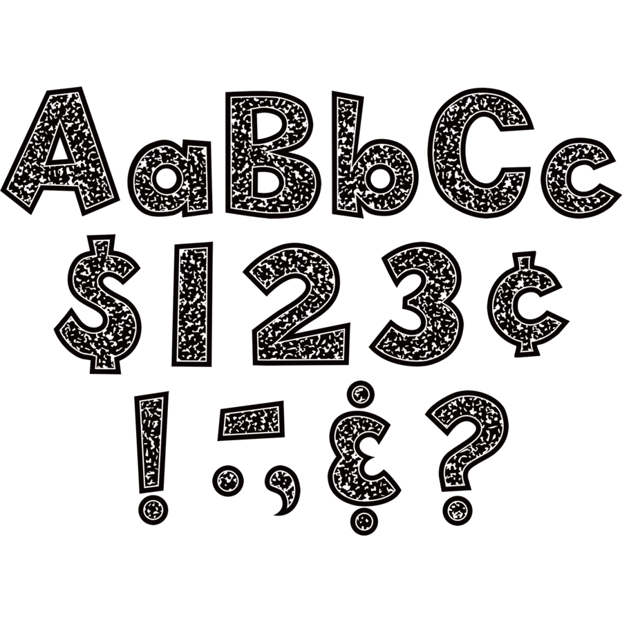 Composition Fun Font Letters Combo Pack