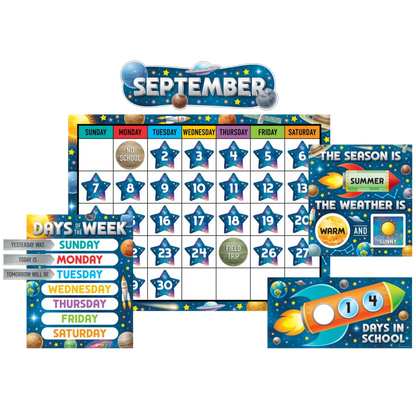 Outer Space Crew Calendar Bulletin Board