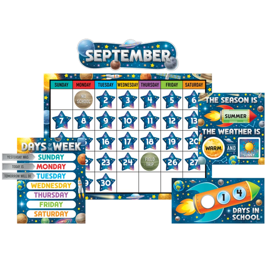 Outer Space Crew Calendar Bulletin Board