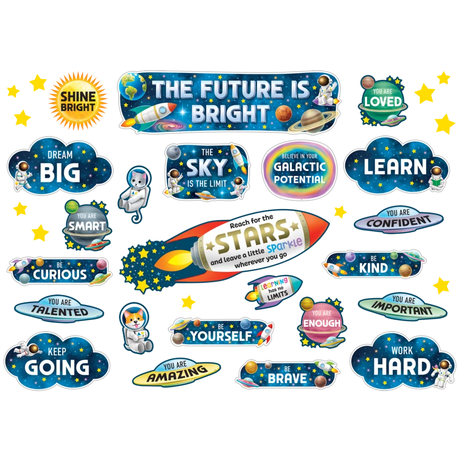 Outer Space Crew The Future Is Bright Mini Bulletin Board