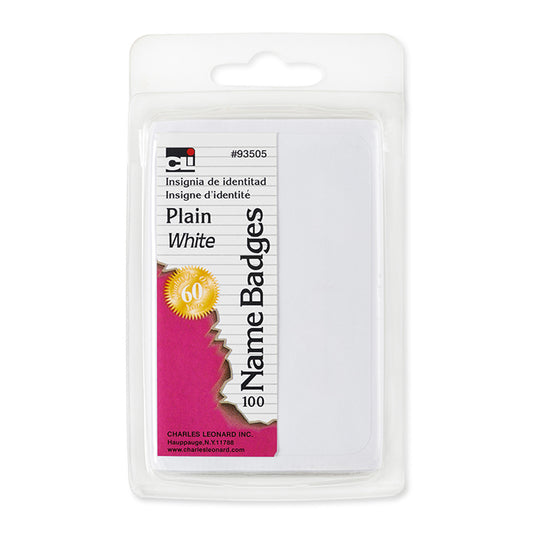 Self‑Adhesive Plain White Name Tags