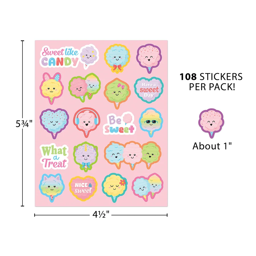 Cotton Candy Smelly Stickers