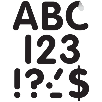Black Classic Self-Adhesive Letters Uppercase