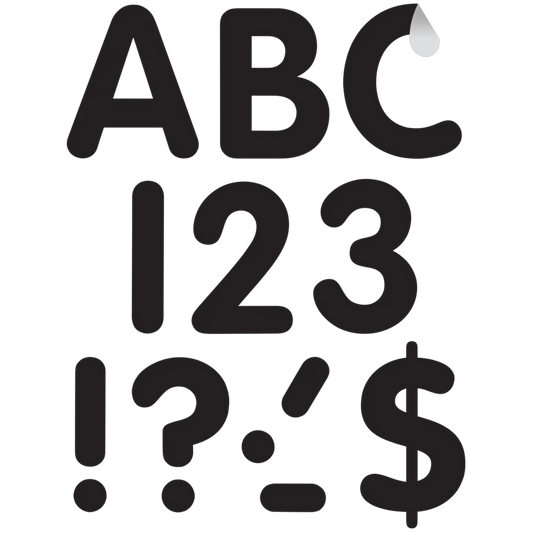 Black Classic Self-Adhesive Letters Uppercase