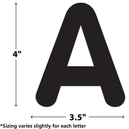 Black Classic Self-Adhesive Letters Uppercase