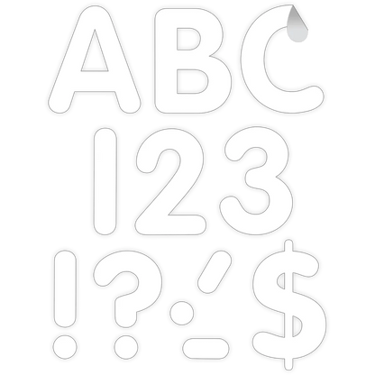 White Classic Self-Adhesive Letters Uppercase