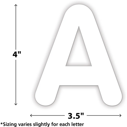 White Classic Self-Adhesive Letters Uppercase