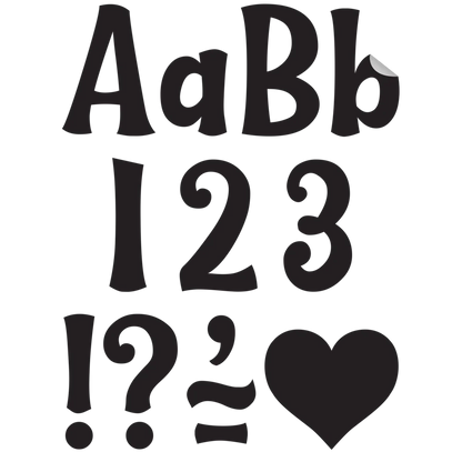 Black Wild Whimsy Self-Adhesive Letters Combo Pack