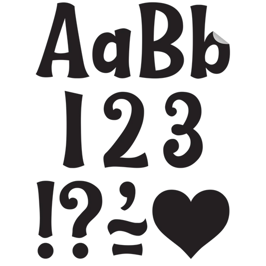 Black Wild Whimsy Self-Adhesive Letters Combo Pack