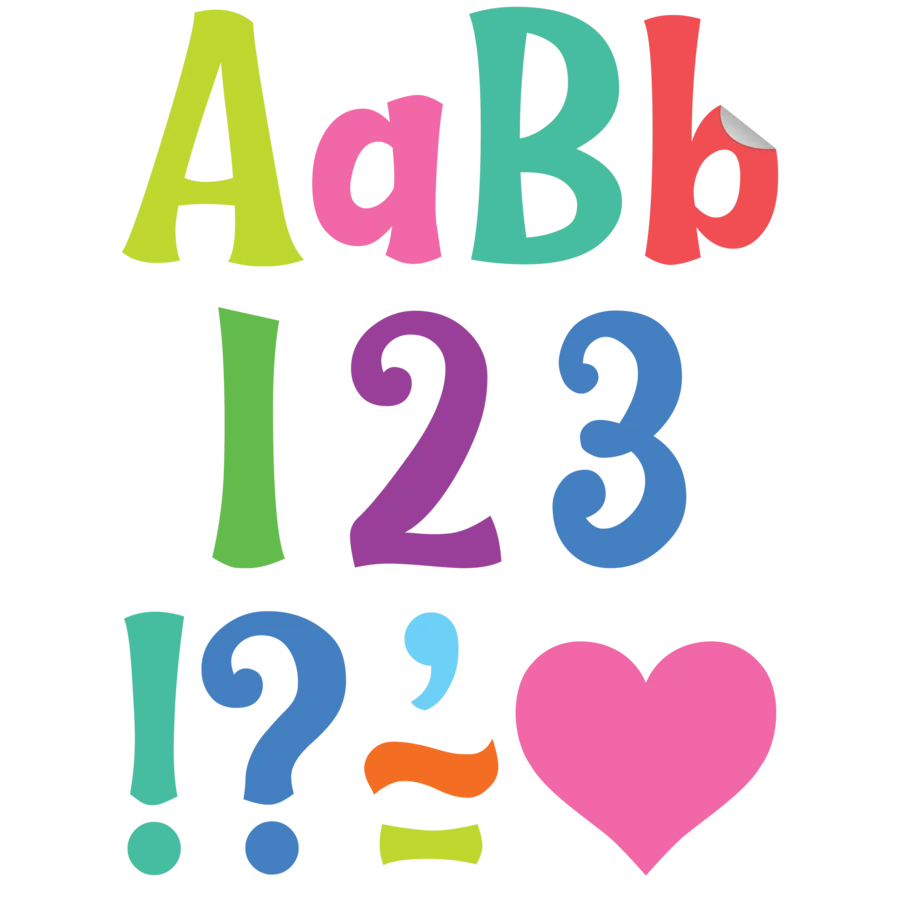 Colorful Wild Whimsy Self-Adhesive Letters Combo Pack