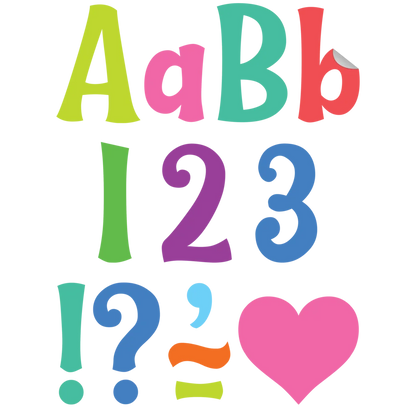 Colorful Wild Whimsy Self-Adhesive Letters Combo Pack