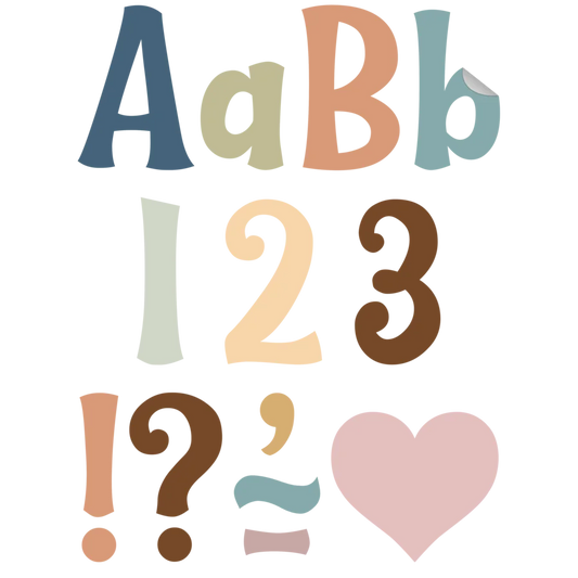 Calming Colors Wild Whimsy Self-Adhesive Letters Combo Pack
